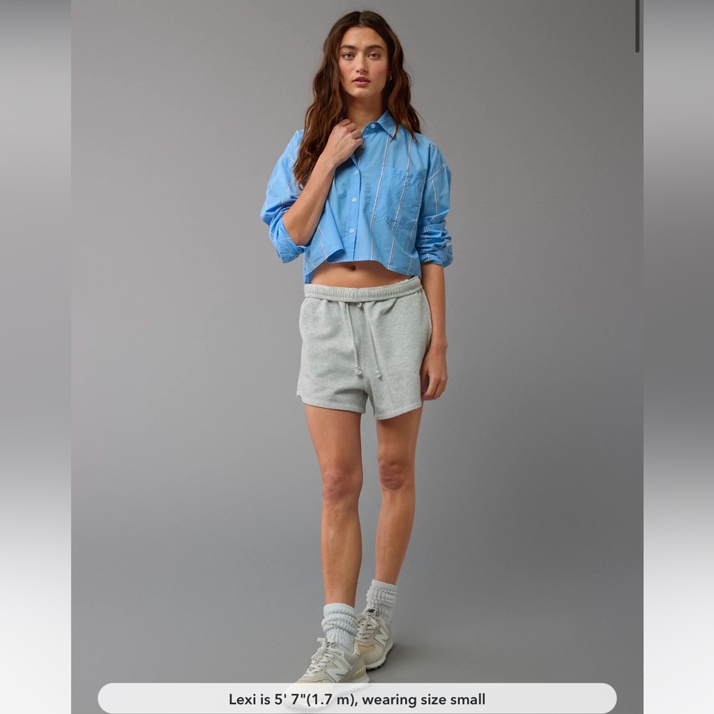 2 American Eagle Cropped Button Up - image 2